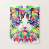 Kleurstofkat - gezicht - legpuzzel (Verticaal)