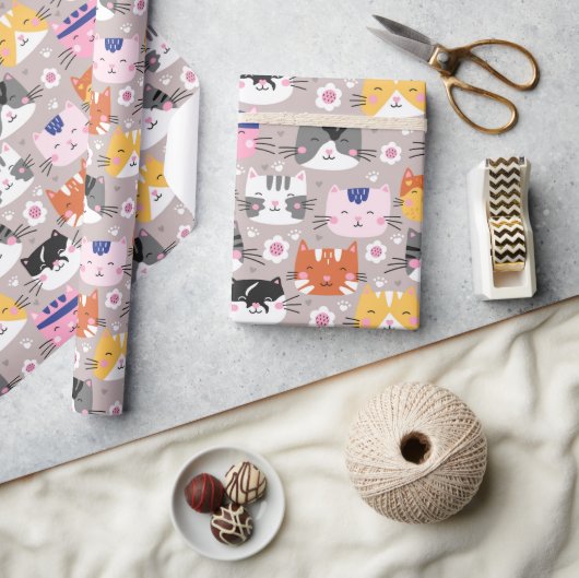 Kleurstofkatten Cadeaupapier (Crafts)