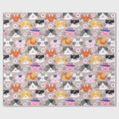 Kleurstofkatten Cadeaupapier (Vlak)