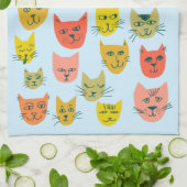 Kleurstofkatten Kittens Blue Theedoek (Gevouwen)