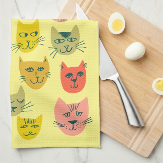 Kleurstofkatten Kittens Blue Theedoek (Quarter Fold)