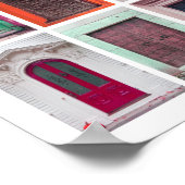 Kleurstofkleppen — roze/groen/Oranje Poster (Hoek)