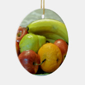 Kleurstoflade, Oranje, appel, peren, Keramisch Ornament (Rechts)