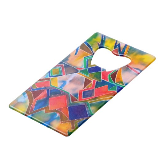 Kleurstofpatroon Creditkaart Flessenopener (Achterkant Gekanteld)