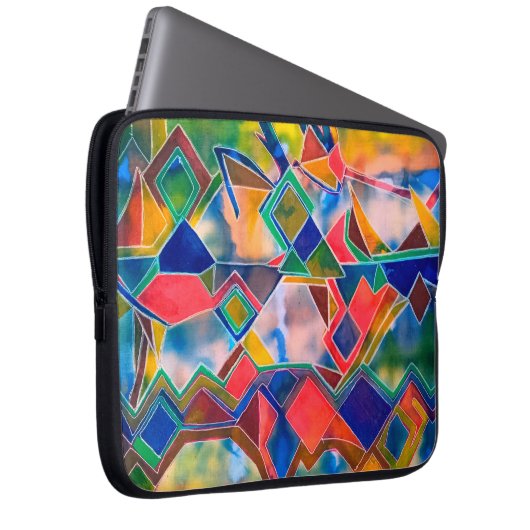 Kleurstofpatroon Laptop Sleeve (Voorkant Rechts)