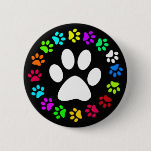 KLEURSTOFPRINES RONDE BUTTON 5,7 CM