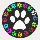 KLEURSTOFPRINES RONDE STICKER (Voorkant)