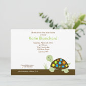 Kleurstofschildpad Modern 5x7 Baby shower Kaart (Staand voorkant)