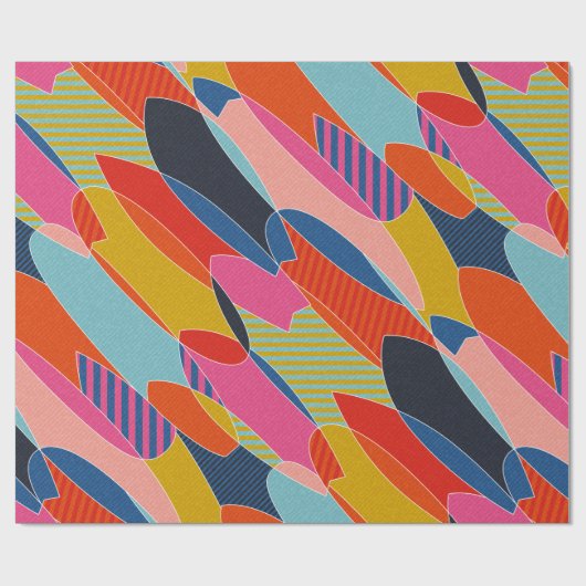 Kleurstofsurfplanken Cadeaupapier (Vlak)