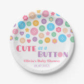 Kleurstofwisselaar als Button Baby shower Papieren Bordje (Voorkant)