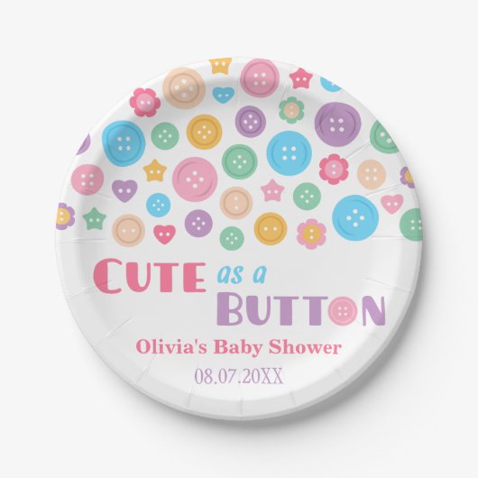 Kleurstofwisselaar als Button Baby shower Papieren Bordje (Voorkant)