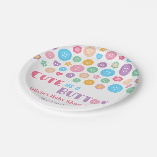 Kleurstofwisselaar als Button Baby shower Papieren Bordje (Gekanteld)