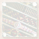 Kleurstofwolken van de Spaanse kerk Glazen Onderzetter (Achterkant)