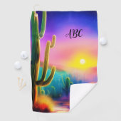 Kleurstofzonnemonogram Golfhanddoek (Insitu)