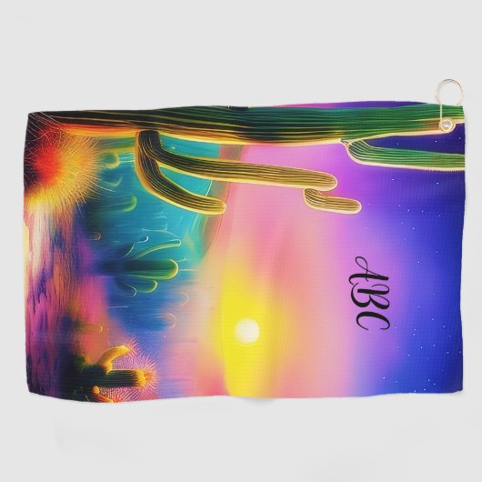 Kleurstofzonnemonogram Golfhanddoek (Horizontaal)