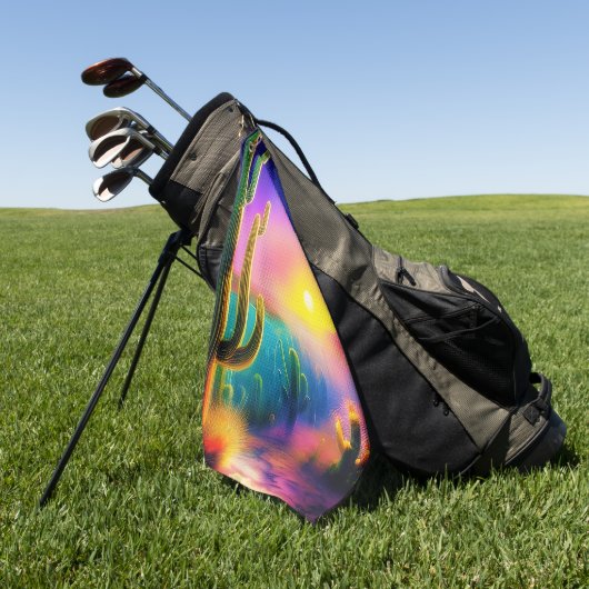 Kleurstofzonnemonogram Golfhanddoek (Groen)