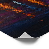 Kleurstorm Metropolis Abstract Silhouet bij Scheme Poster (Hoek)