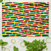 Kleurstreepjes 121216(01) theedoek (Gevouwen)