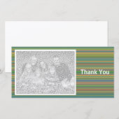 Kleurstrepen 01 bedankkaart (Voorkant / Achterkant)