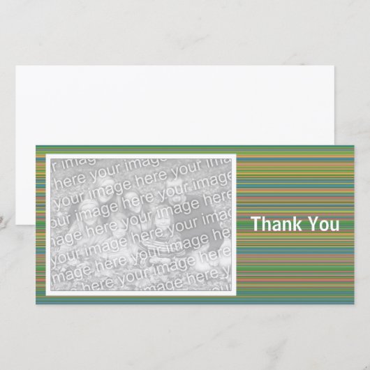 Kleurstrepen 01 bedankkaart (Voorkant / Achterkant)