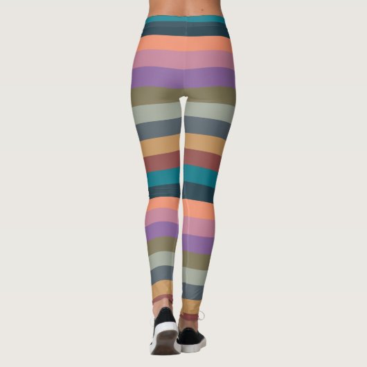 Kleurstrepen in kleurrijk pastel... leggings (Achterkant)