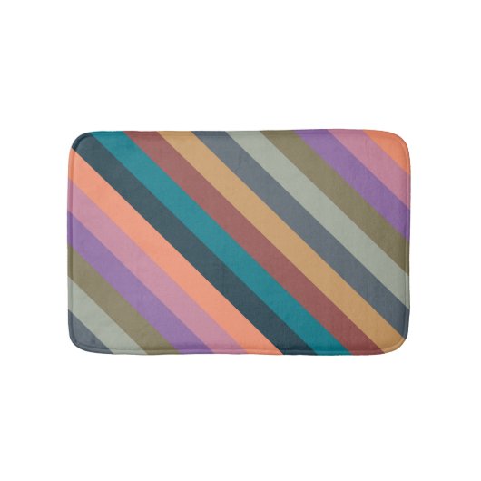 kleurstrepen in kleurrijk pastelbad badmat (Voorkant)