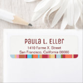 Kleurstrepen retouradreslabel etiket (Insitu)