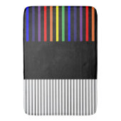 Kleurstrepen voor Pop - Regenboog Badmat (Voorkant Verticaal)