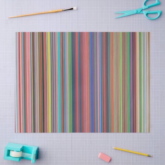 Kleurstrepen Weefselpapier Tissuepapier (Craft)