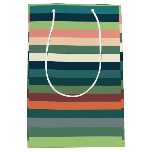 Kleurstrepes Medium Cadeauzakje (Voorkant)