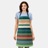 Kleurstrepes Schort (Gedragen)