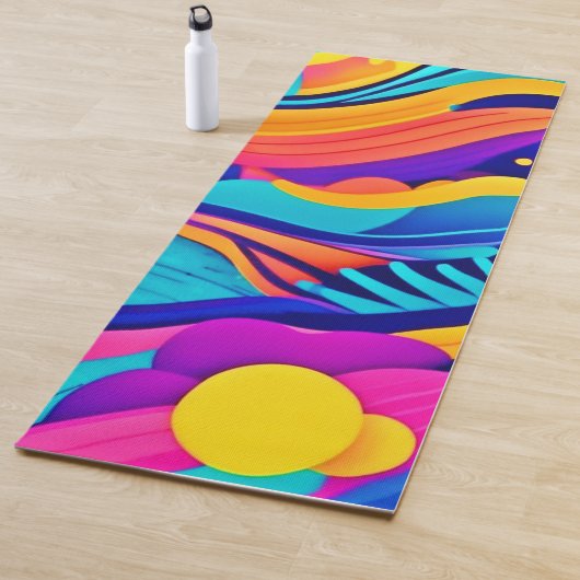 Kleurstromen: een dynamische stroom van levendige yogamat (In situ)