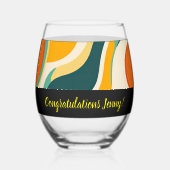 Kleurstromen Wijnglas Zonder Voet (Achterkant)