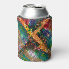 Kleurstrook van gekleurde lagen met roestvast verb blikjeskoeler