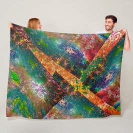 Kleurstrook van gekleurde lagen met roestvast verb fleece deken