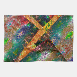 Kleurstrook van gekleurde lagen met roestvast verb theedoek