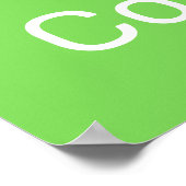 KLEURSTROOM GROENE BLAUWE PINKSSEASONELE GREETTEN POSTER (Hoek)