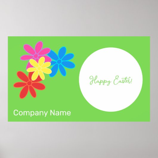 KLEURSTROOM GROENE BLAUWE PINKSSEASONELE GREETTEN POSTER (Voorkant)