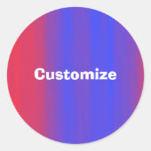 Kleurstroom - Sjabloon Ronde Sticker (Voorkant)