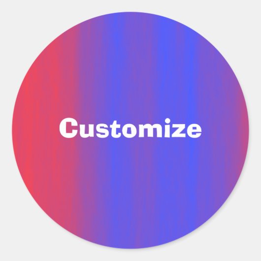 Kleurstroom - Sjabloon Ronde Sticker (Voorkant)