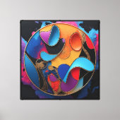 Kleurstroomcirkel Canvas Afdruk (Voorkant)