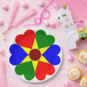 KLEURSTROOMHARTEN PAPIEREN BORDJE (Feest)