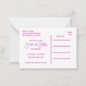 Kleurstructuur: een kleursplash De datum opslaan Notitiekaartje (Achterkant)