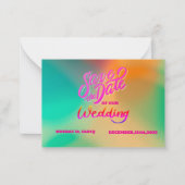 Kleurstructuur: een kleursplash De datum opslaan Notitiekaartje (Voorkant)