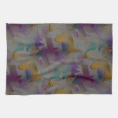 Kleurstructuur met vlekken, kleine geometrische vo theedoek (Horizontaal)