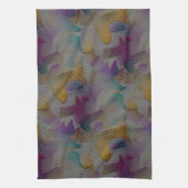 Kleurstructuur met vlekken, kleine geometrische vo theedoek (Verticaal)