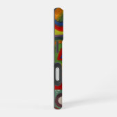 Kleurstudie van Vierkanten Cirkels door Kandinsky iPhone 16 Hoesje (Rechterkant)