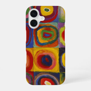 Kleurstudie van Vierkanten Cirkels door Kandinsky iPhone 16 Hoesje