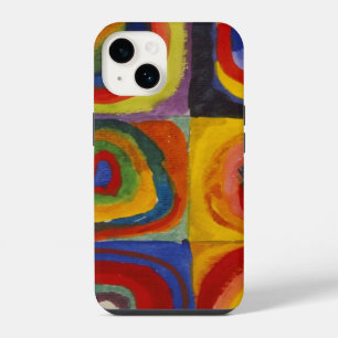Kleurstudie van vierkanten cirkels door Kandinsky iPhone 14 Hoesje