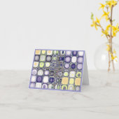 Kleurstudies...Silverset Blue Agate Note Kaart (Gele Bloem)